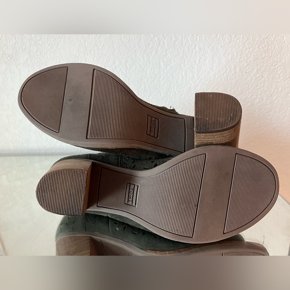 TOMS Majorca Geo Laser Cut Bootie - Size 9 - Olive Green Used - Picture 9 of 11